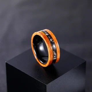 Kf S3d7e8a38b49b44809d97fece2a3b8c1de Tigrade Bague En Tungst Ne Pour Homme Anneau En Bois D Olive Entre Bijoux Sable Noir