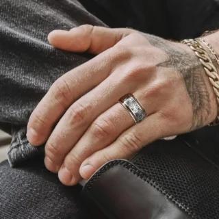 Kf S50f23a5b33a747e491b20bd8ec6e3411d Bagues En Acier Inoxydable Pour Hommes Roue Dent E Steampunk Matiques En Bois Koa Incrust Es