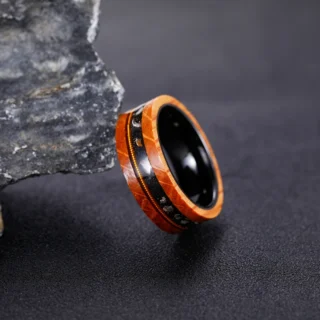 Kf Sbf06323755a242908778744c4c3443b0v Tigrade Bague En Tungst Ne Pour Homme Anneau En Bois D Olive Entre Bijoux Sable Noir