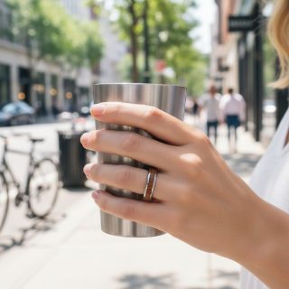 Bague en bois pour femme argent