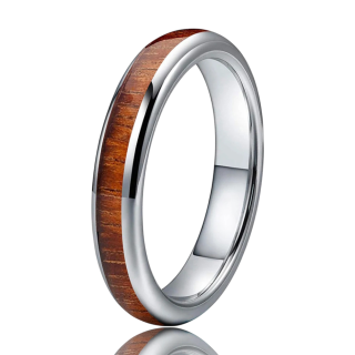 Bague en bois pour femme argent